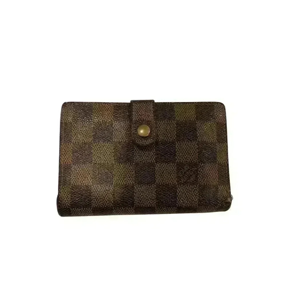Louis Vuitton Damier Ebene Vienois Women's Wallet Brown Check Pattern - Picture 2 of 8